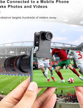 36X Long Focus Telephoto Phone Lens for iPhone and Android, Zoom Cellphone Camera Lens with Phone Clip for Picture Video Taking